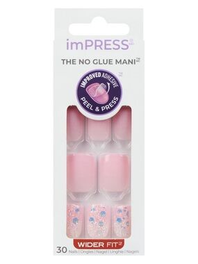imPRESS Wide Fit Pink Ombre Press-On Nails with Glitter Accents